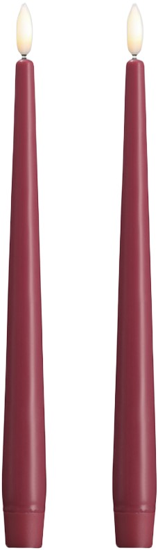 Moods & More LED Taper Candle, Silk, Slim, Vintage Rose, 2 - Køb til DKK 143 - Spar 20%