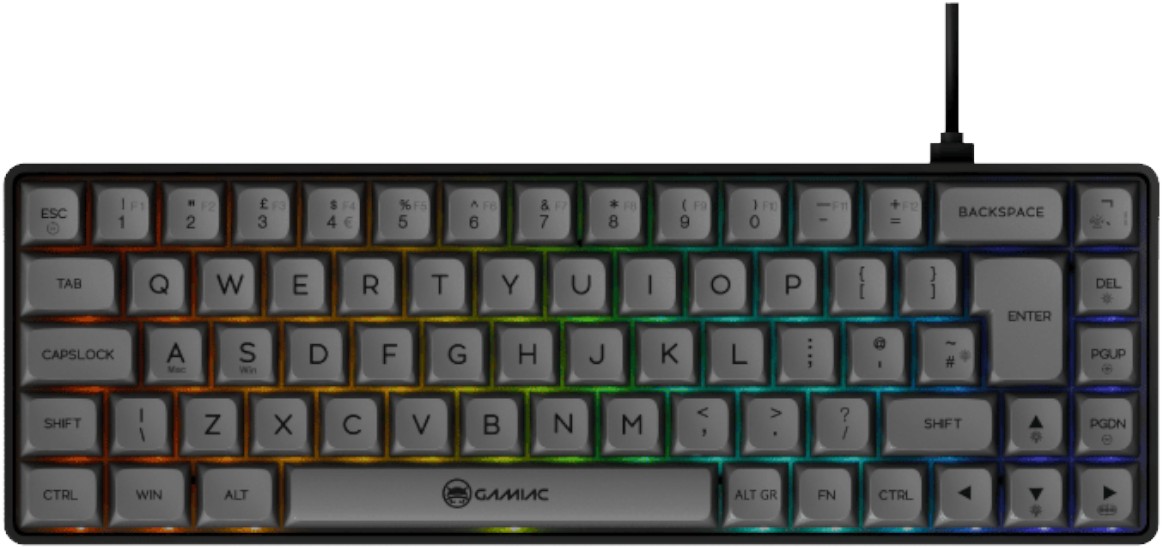 Gamiac Tkl69g Black/grey Kailh Red Tastatur