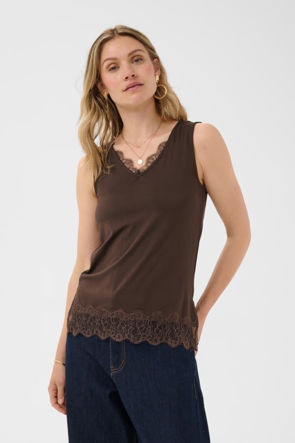 Cralvaia Jersey Lace Top