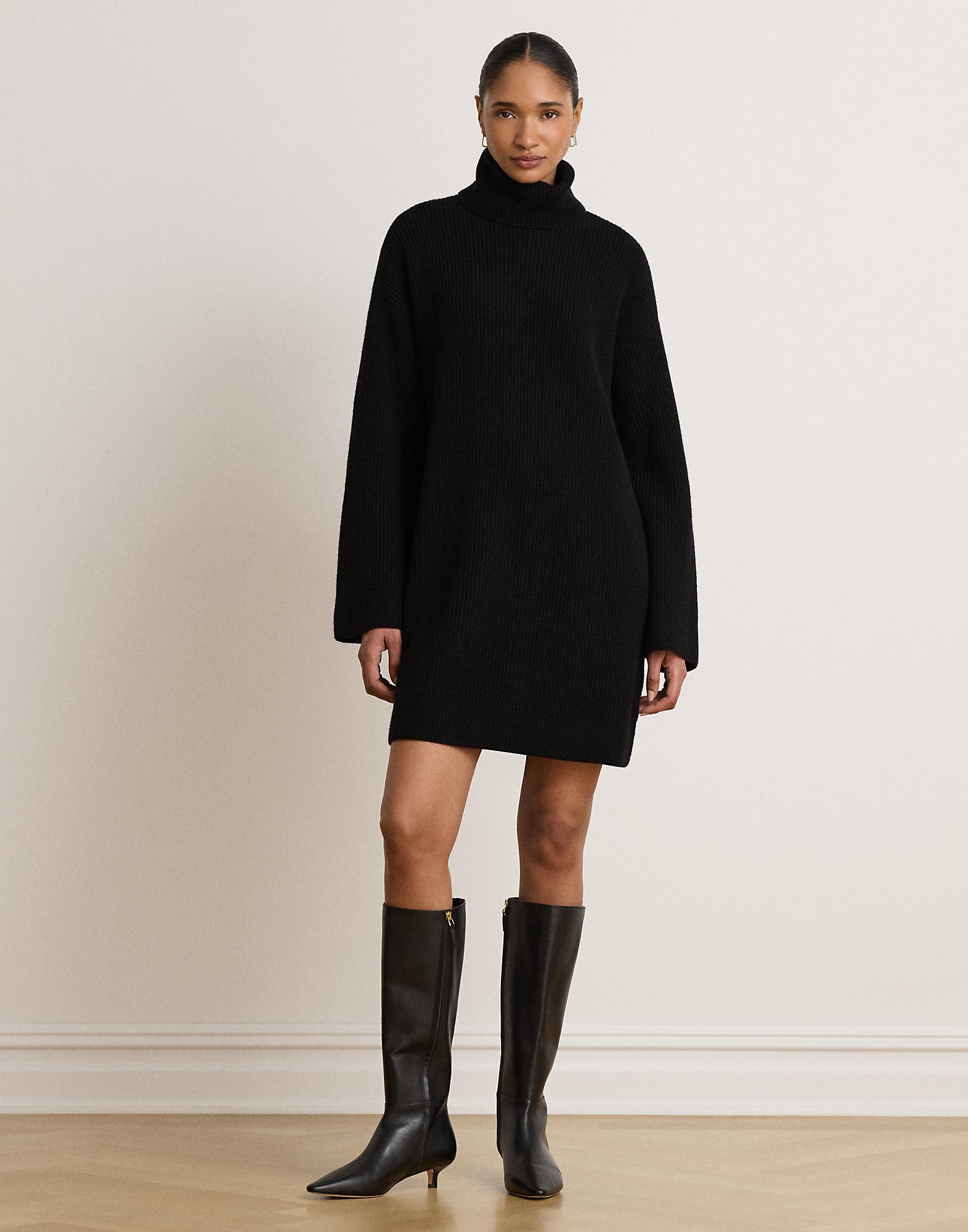 Woolcashmere Turtleneck Dress