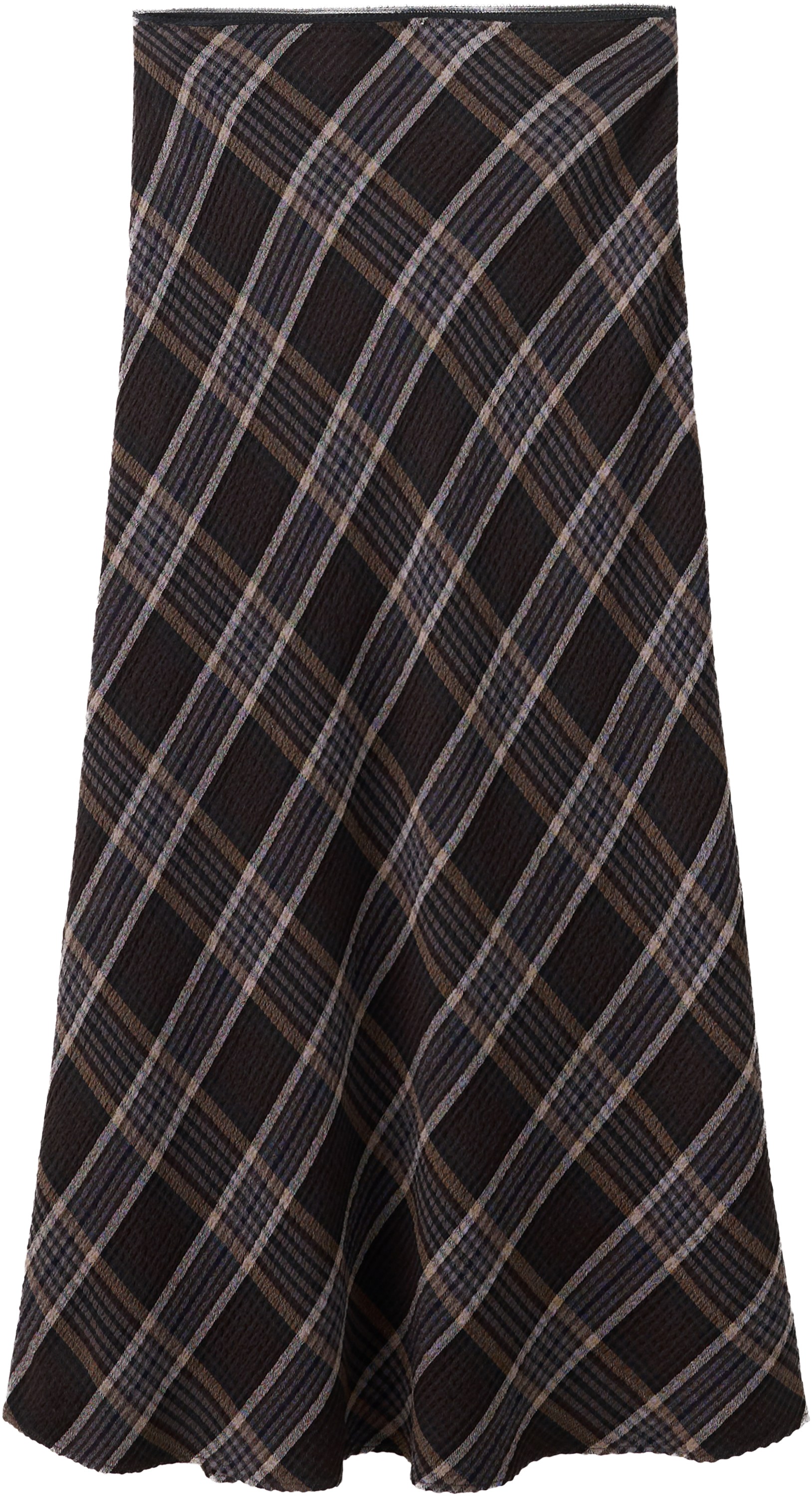 Checked Midi Skirt