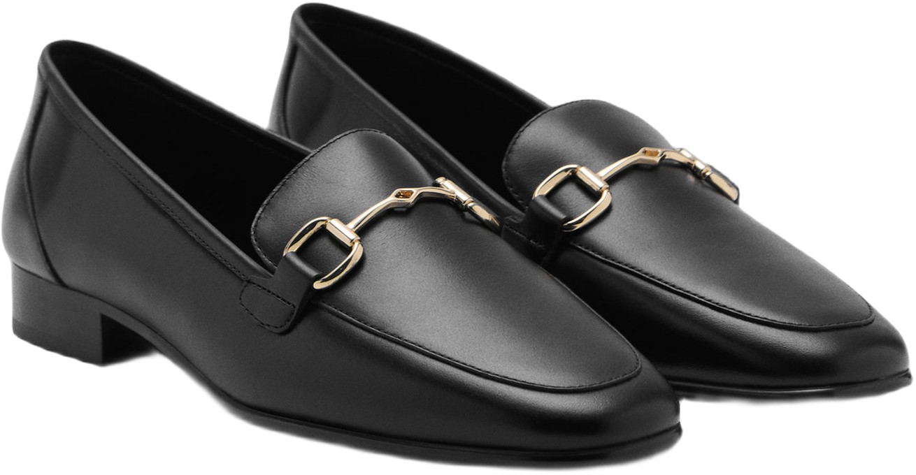 Buckle Leather Moccasins