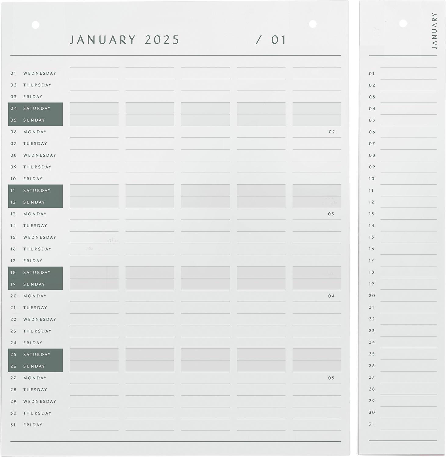 Planner Board Refill 2024+2025