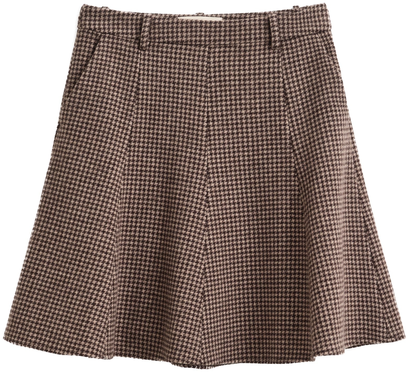 Houndstooth Flare Skirt