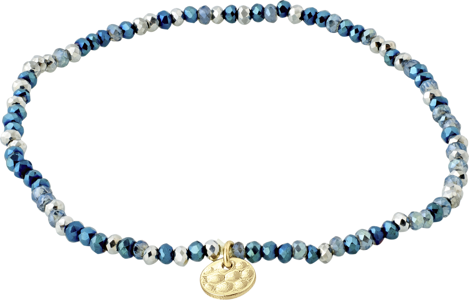 Indie Bracelet Blue, Goldplated