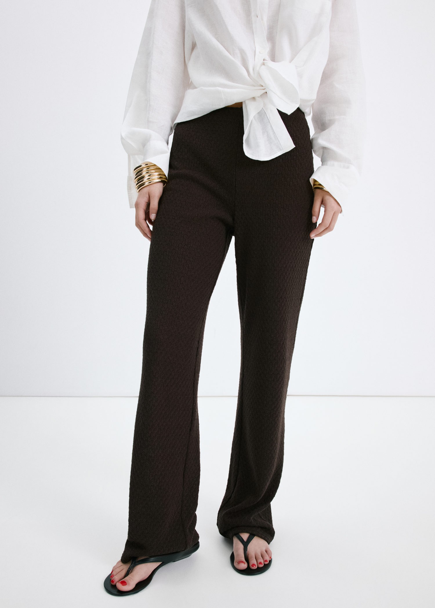 Straight Knitted Trousers