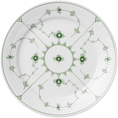 Grøn Mussel Tallerken, 25 cm