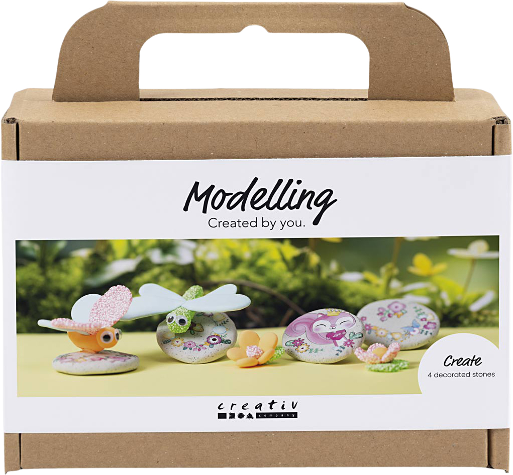 Mini DIY Kit Modellering, Sten med Insekt