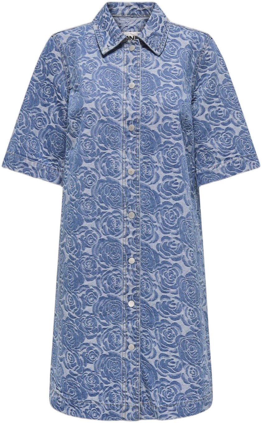 Onlbelle S/S Flower Butto Dress DNM