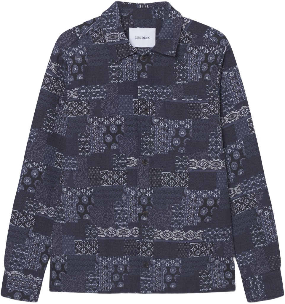 Layton Contrast Jacquard Overshirt