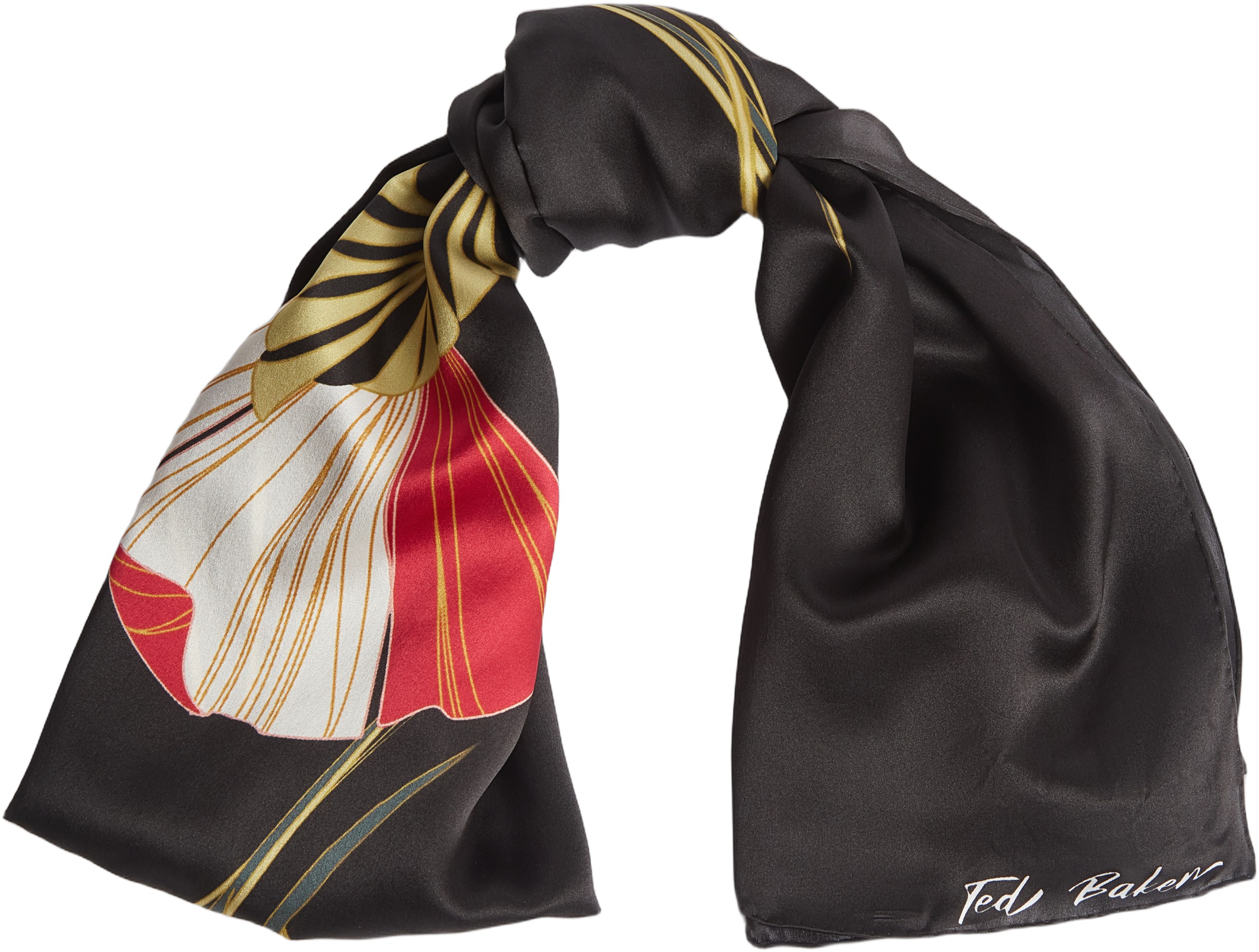 Flaiir Floral Swirl Print Long Silk - Køb til DKK 671 - Spar 30%