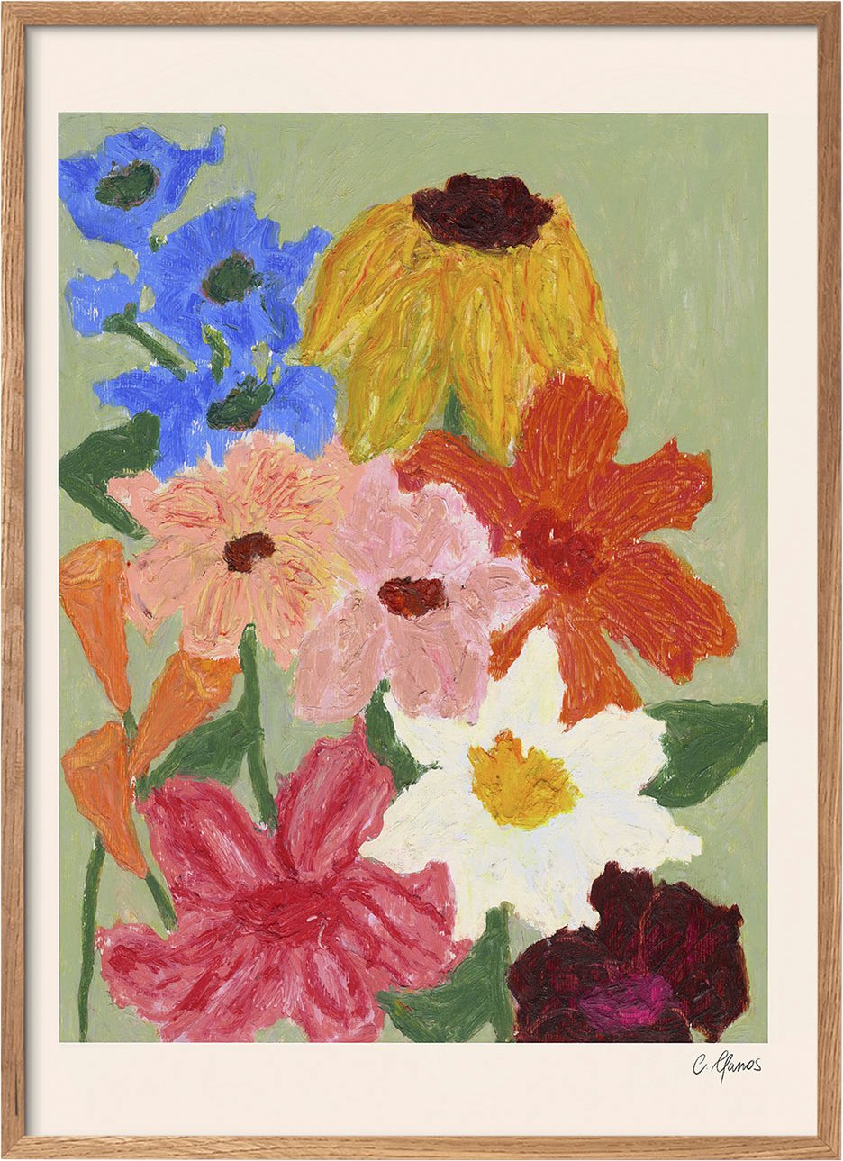 The Poster Club x Carla Llanos Flowers on Sage Green