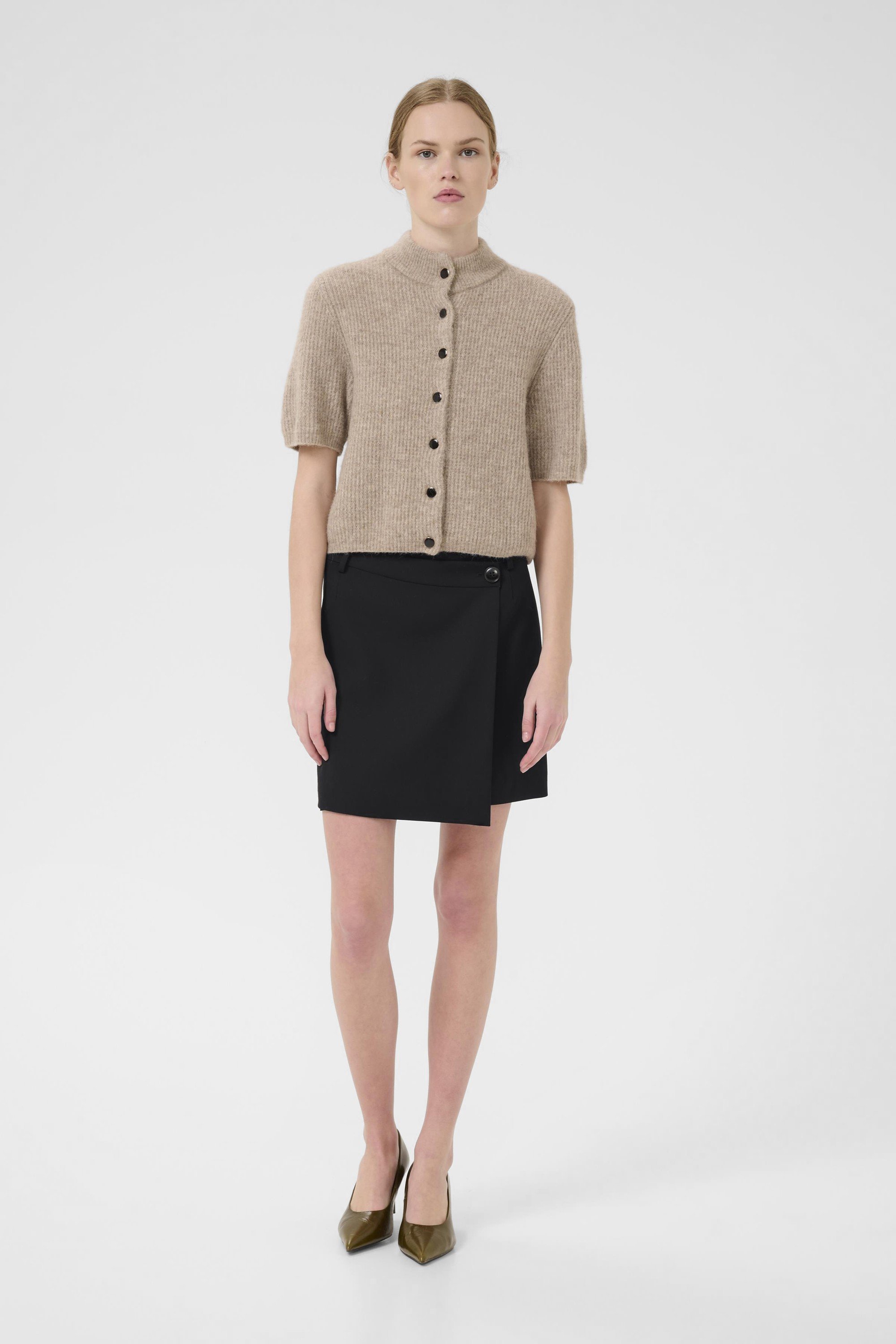 Gzpaula Melange MW Wrap Skirt Noos