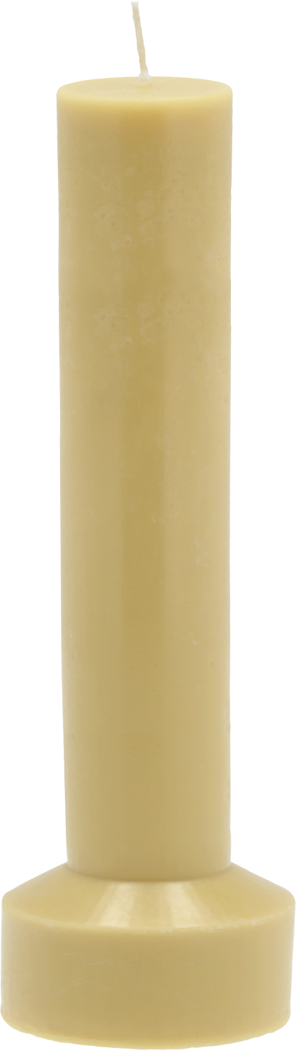 Bloklys Hvils D8 x 23 cm Dusty Yellow Paraffin/stearin