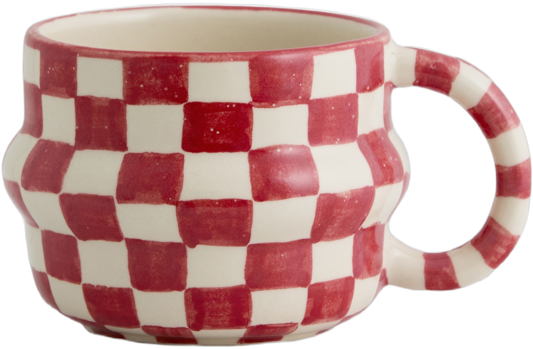 Ysia cup, Check Red/ivory