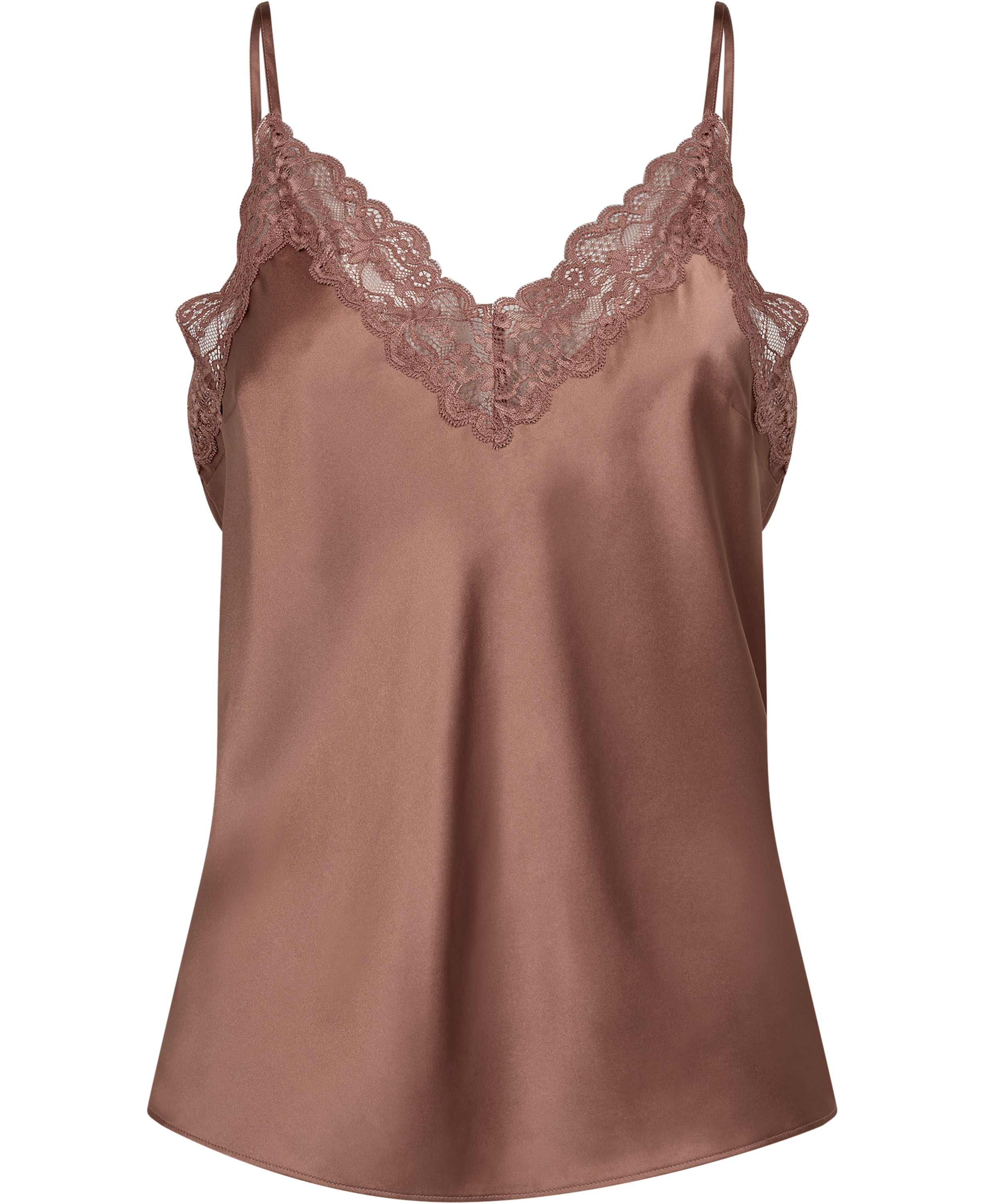Moon 3 G Strap Top w. Lace, 100% Silk
