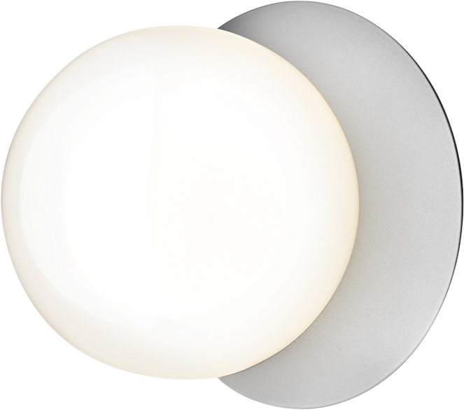 Liila 1 Medium Ip44, Light Silver / Opal
