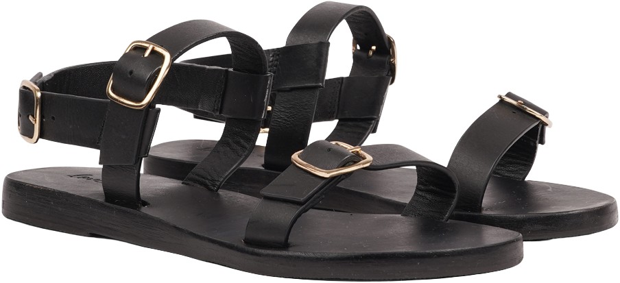Giglio Adjustable Leather Sandal W/ Heel Strap