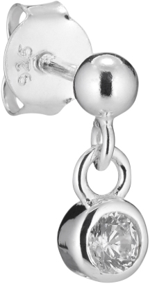 Crystal Stud Silver