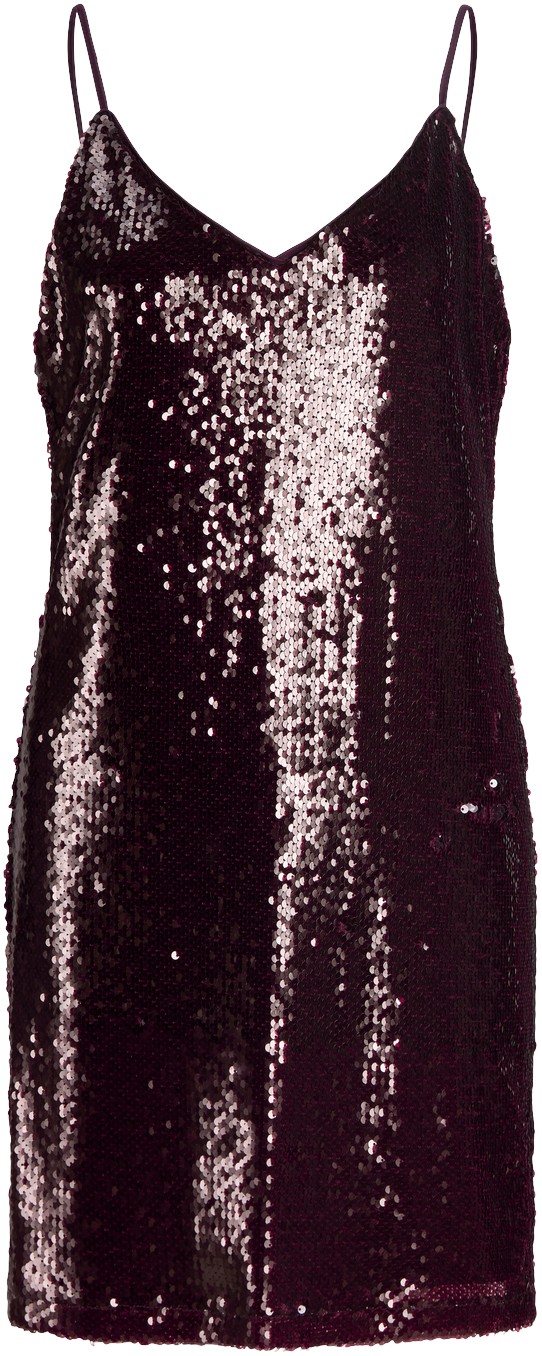 Jxsia Sequin SL Vneck Dress WVN
