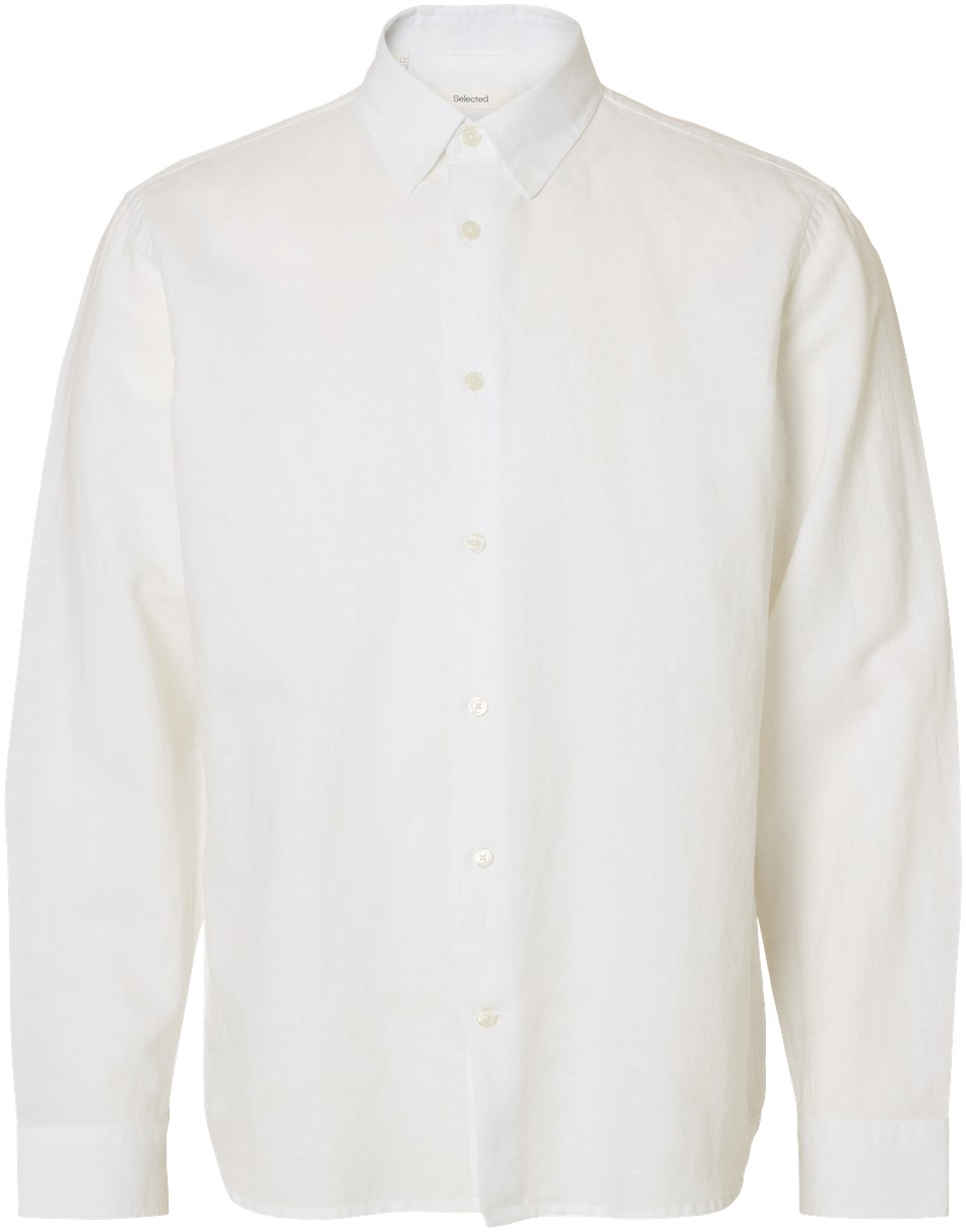 Slhregclay Linenblend LS Shirt CLA