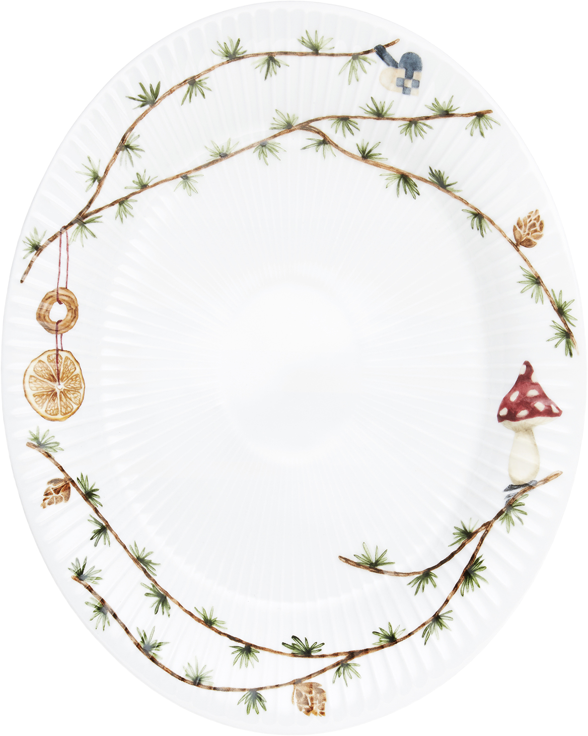Hammershøi Christmas Ovalt Bordfad 5x28 Hvid Deko