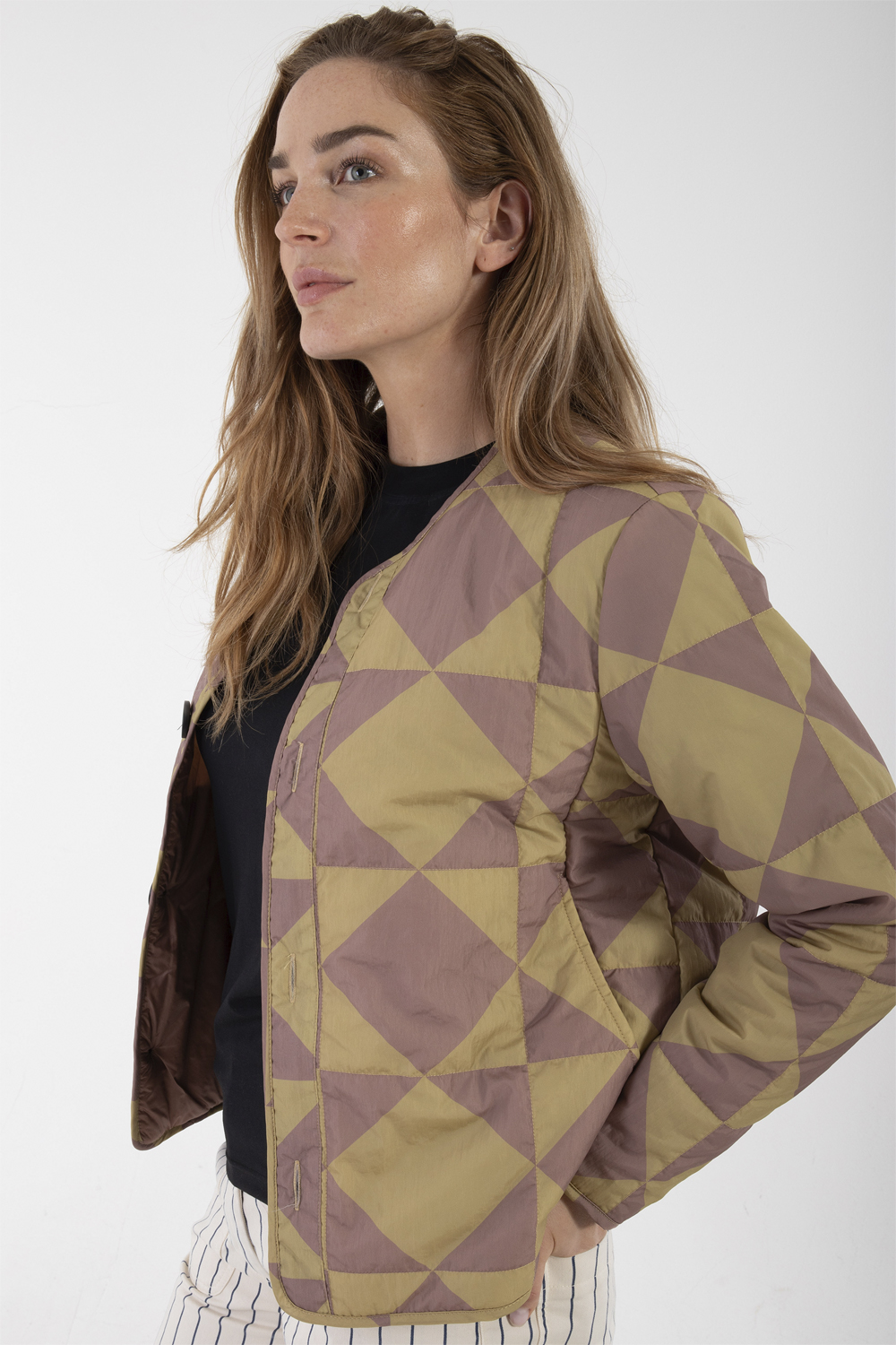 Daneland AOP Thermo Jacket Dk Rose Beige/beige Diametric