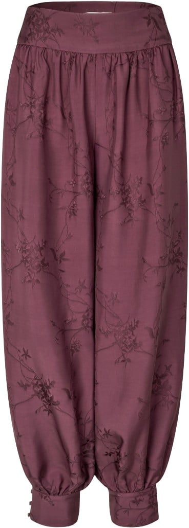 2548 Fluid Jacquard, Balloon Pants With Hem Cuff