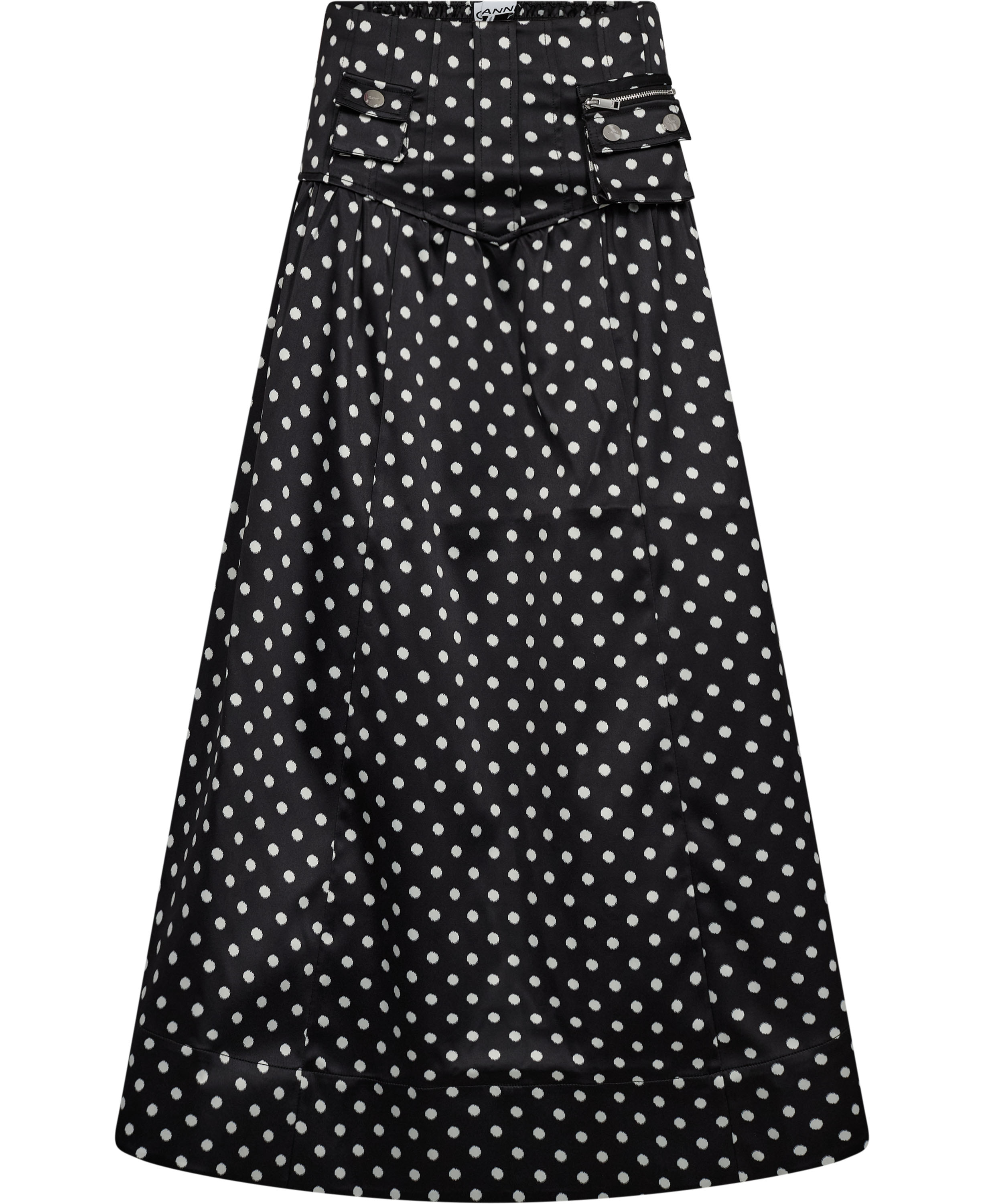 Printed Double Satin Corset Skirt