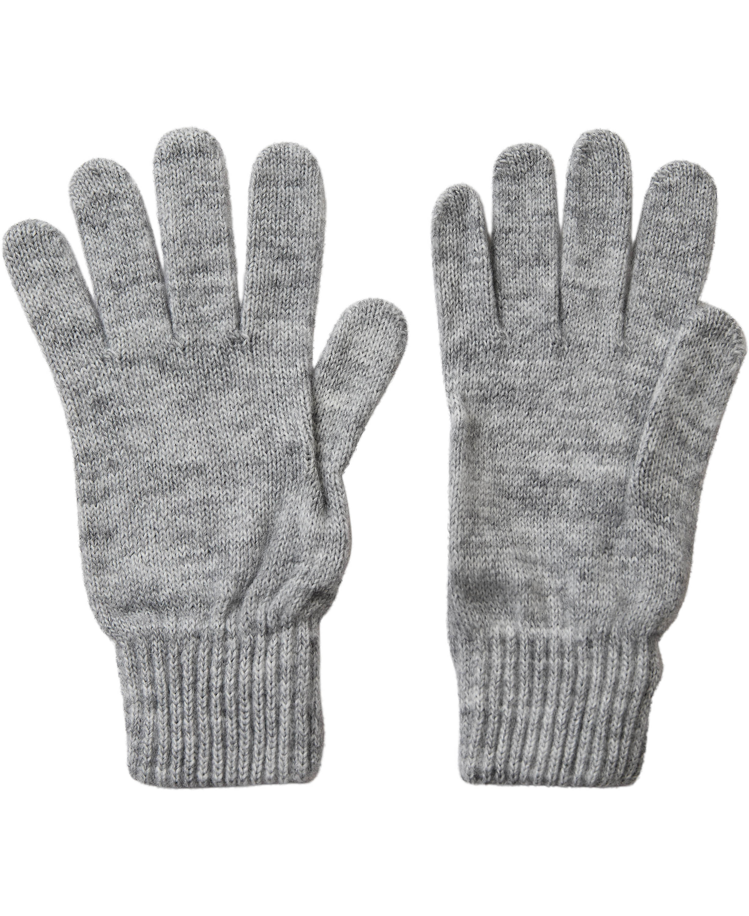 2 Pack Knitted Gloves Light Grey/dark Grey