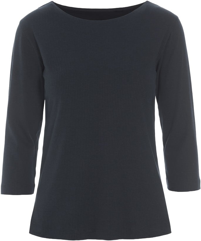 Naibu rib Bluse med 3/4 Ærme