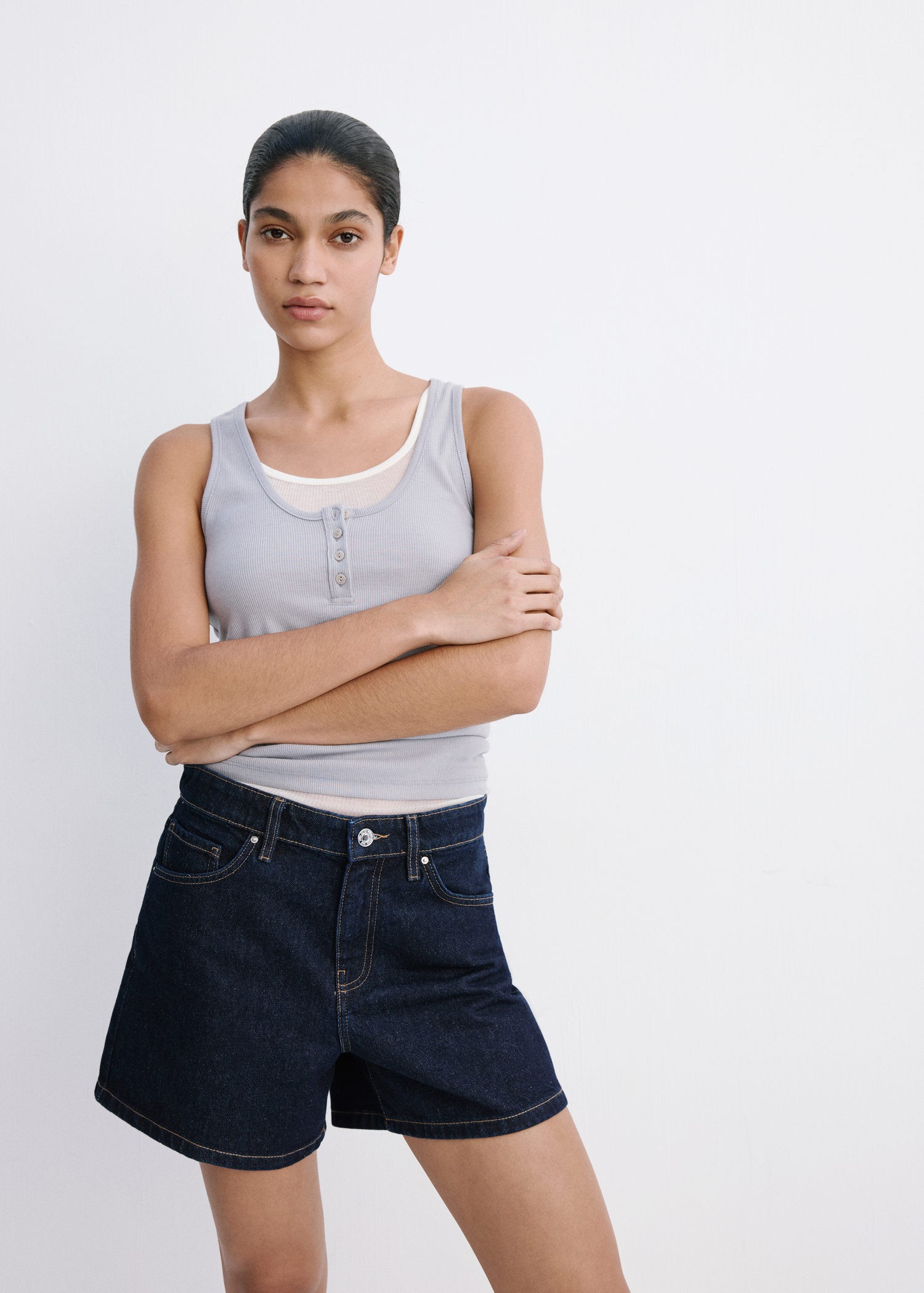 Straightfit Denim Shorts