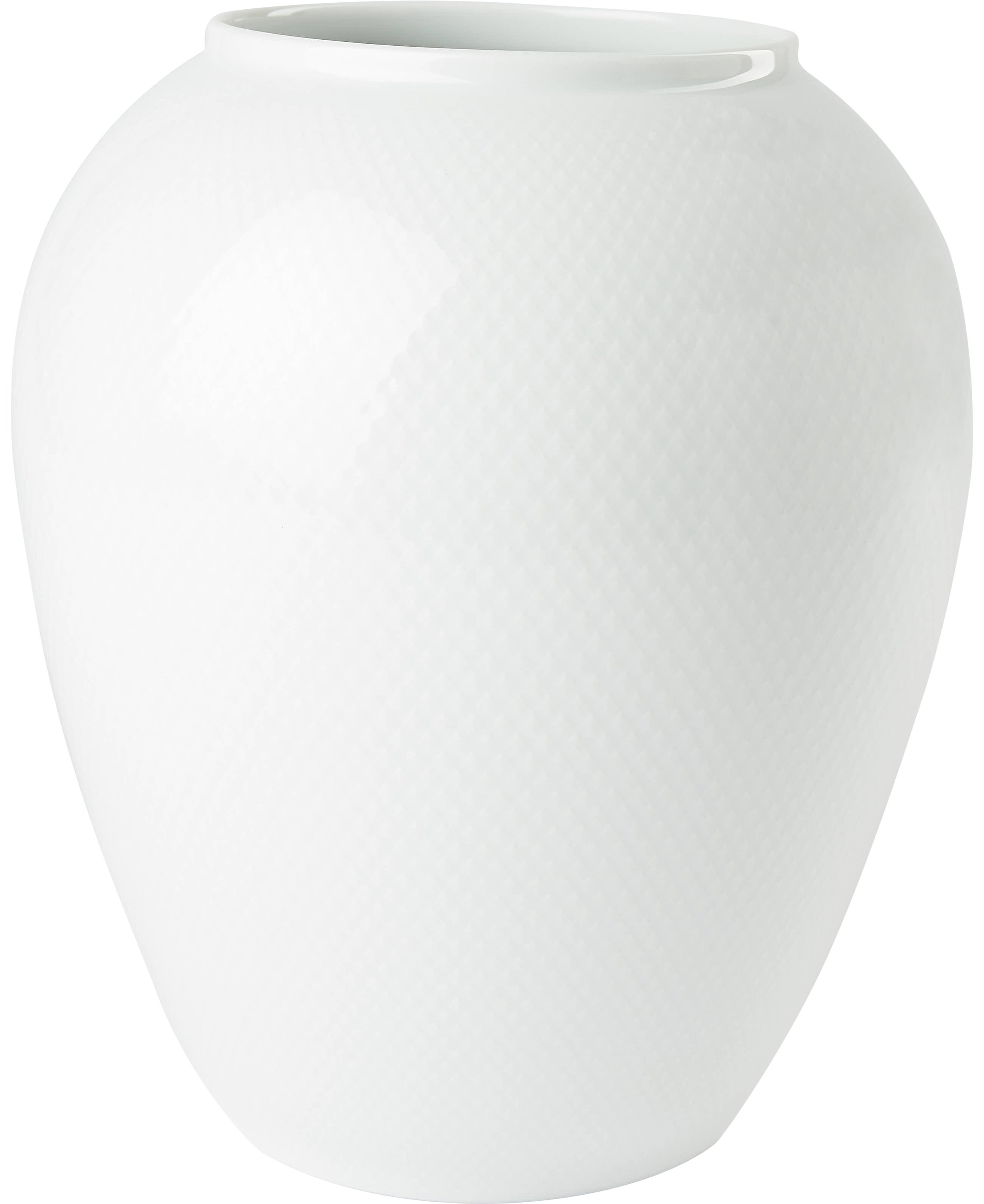 Rhombe Vase 25cm, White