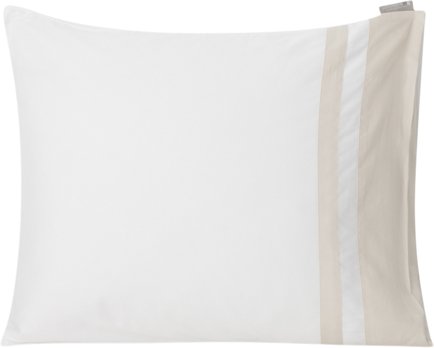 Hotel Sateen White/light Sand Contrast Pillowcase