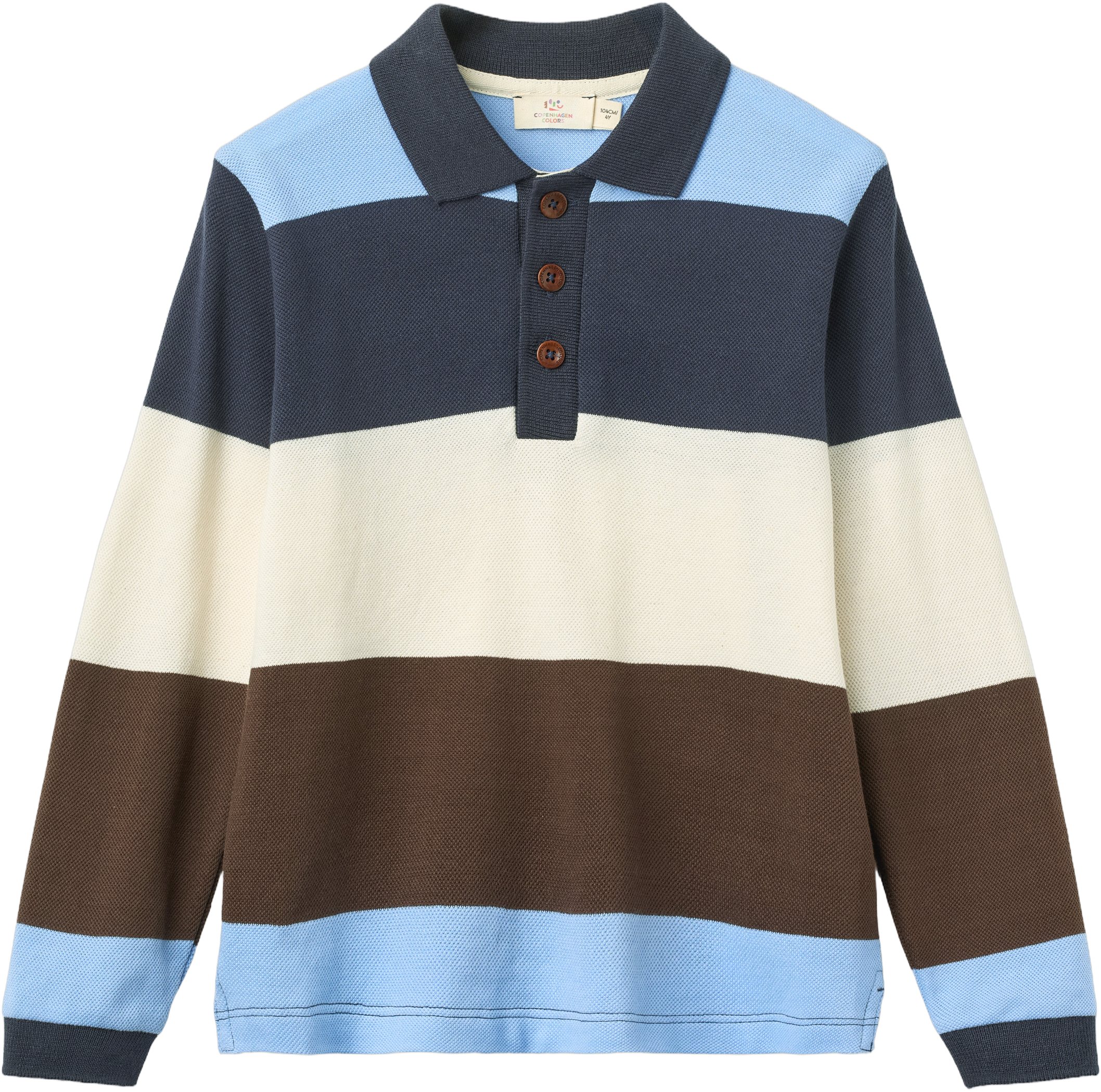 Stripe Pique Polo w. LS