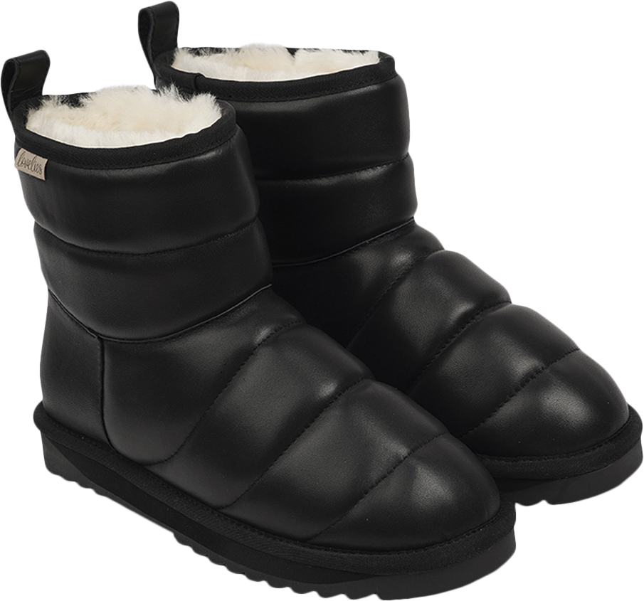 Nebo Leather High Boots With Shearling