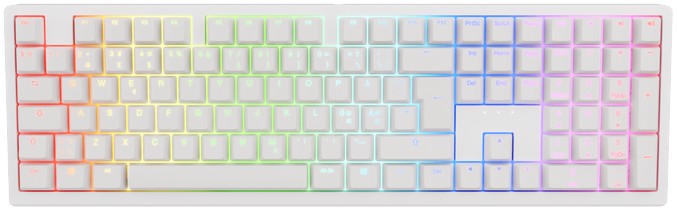 Ducky Zero 6108 White TrÃ¥dlÃ¸s – MX Red Tastatur