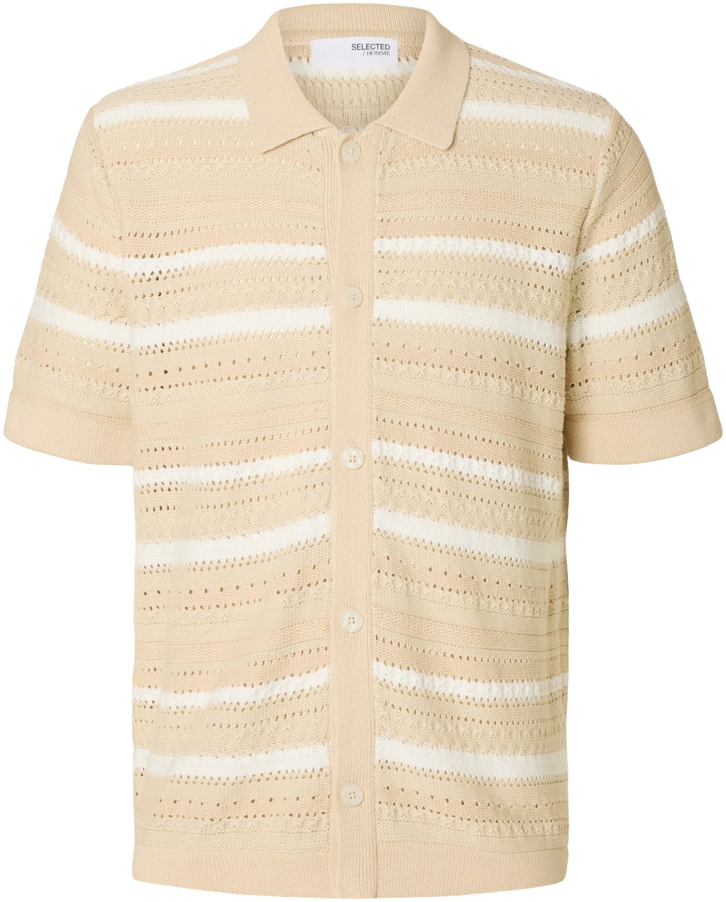 Slhpalo SS Knit Crochet Polo Cardig