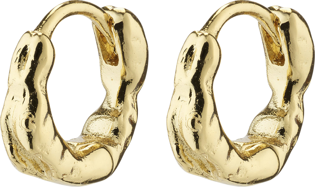 Eddy Recycled Organic Shaped Mini Huggie Hoops Goldplated - DKK 112 - Spar 25%