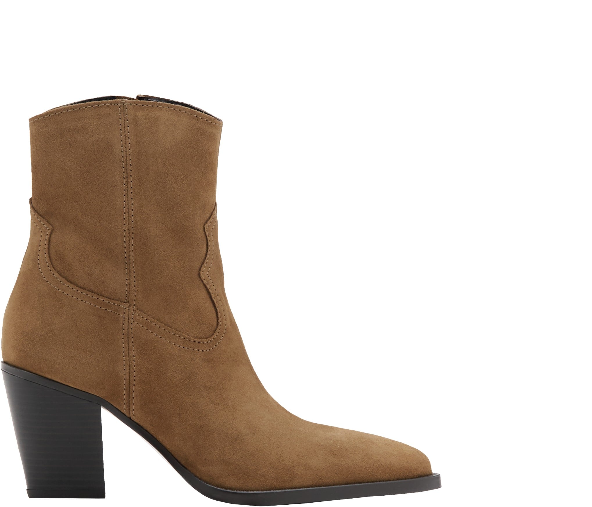 Suede Blockheel Boots