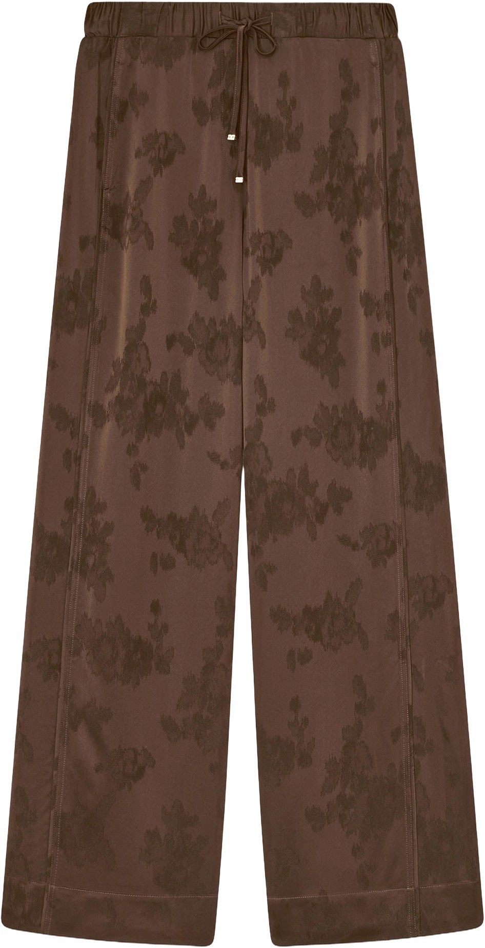Fluid Satin Jacquard Elasticated Pa