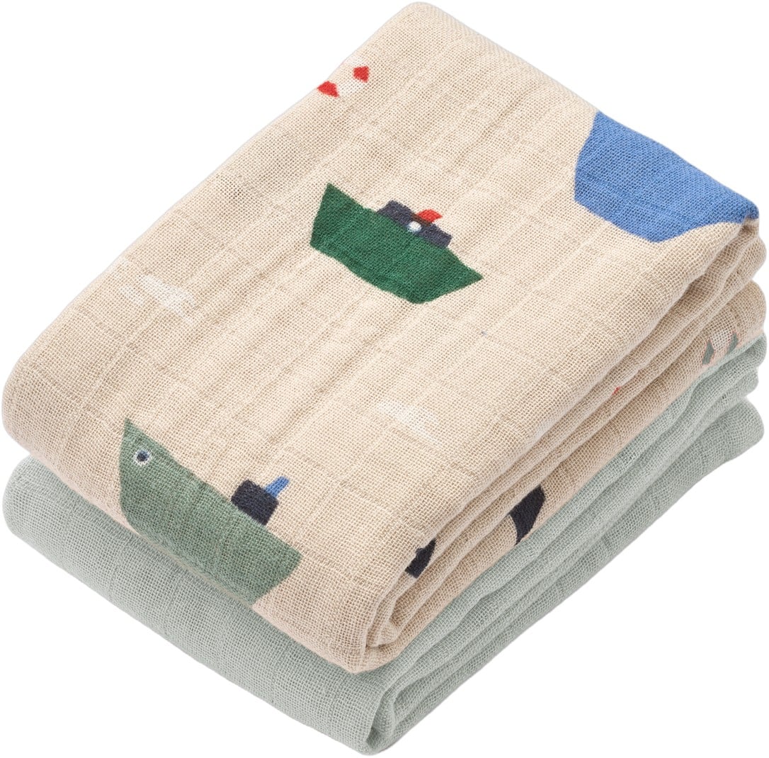 Lewis Muslin Cloth 2pack Sailing /