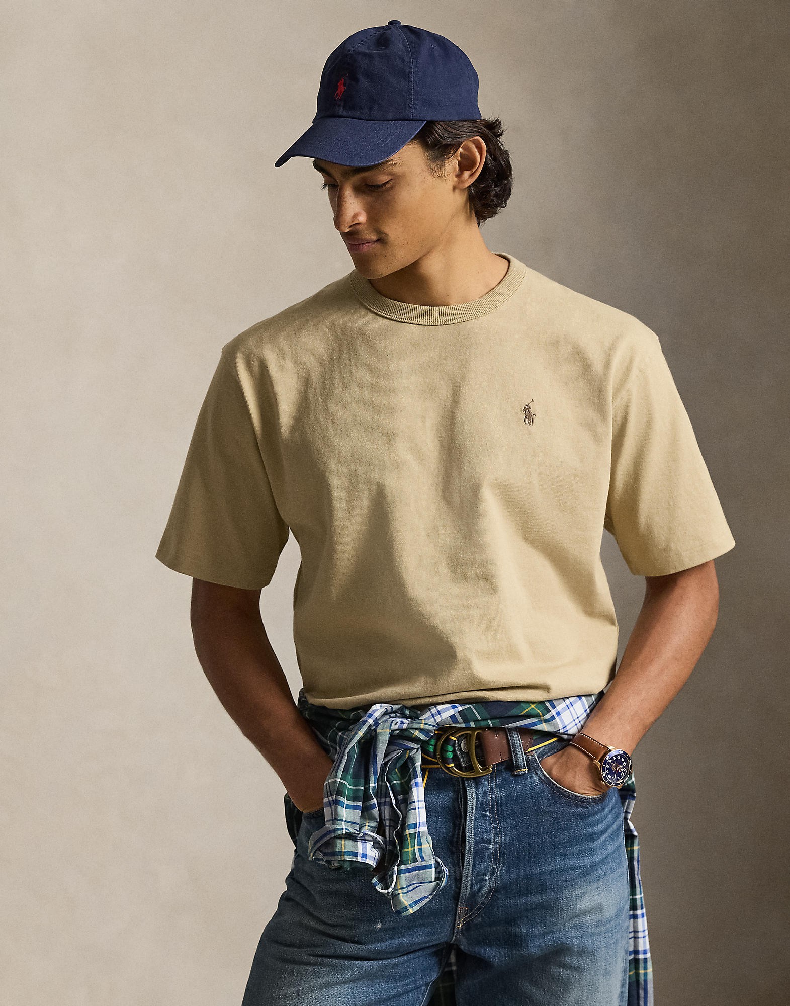 Relaxed Fit Jersey Crewneck Tshirt