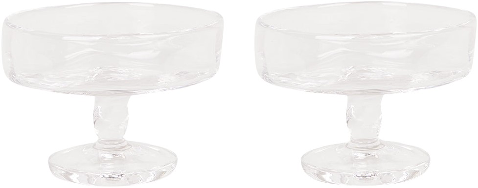 0405 Stem Glass Set of Two | Clear | Wide