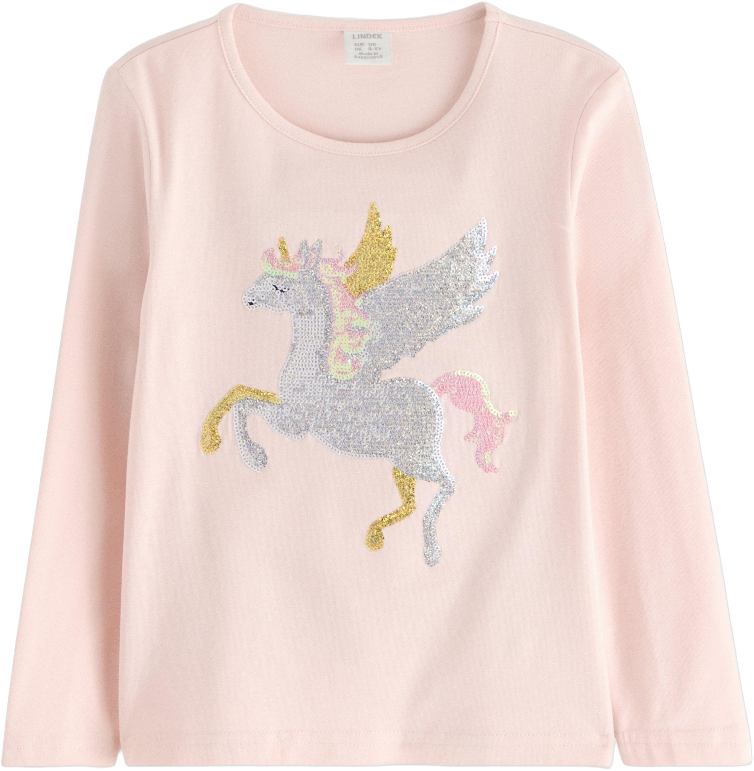 Top ls Unicorn Sequins