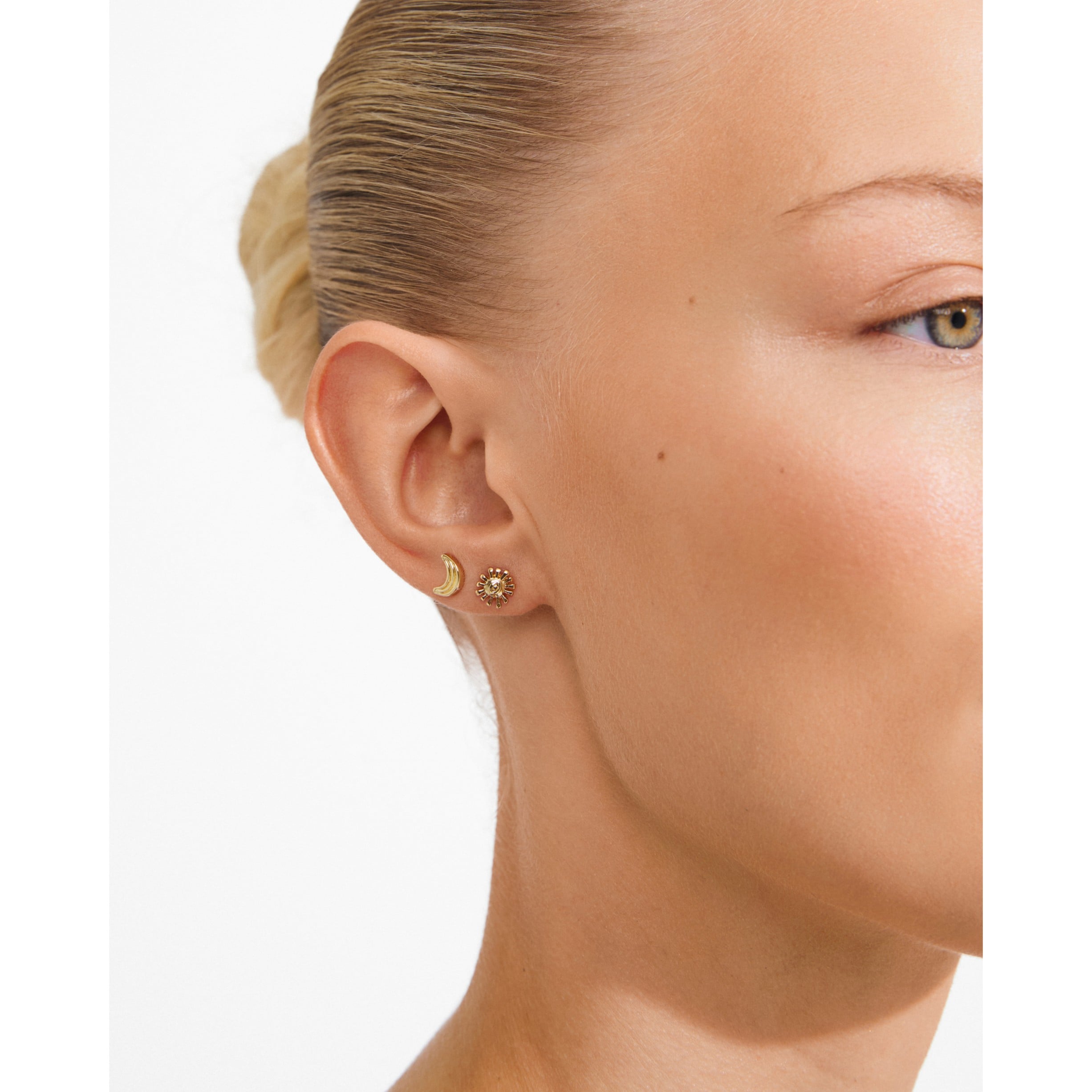 Misha Earrings, 2in-1 set, Gold-plated