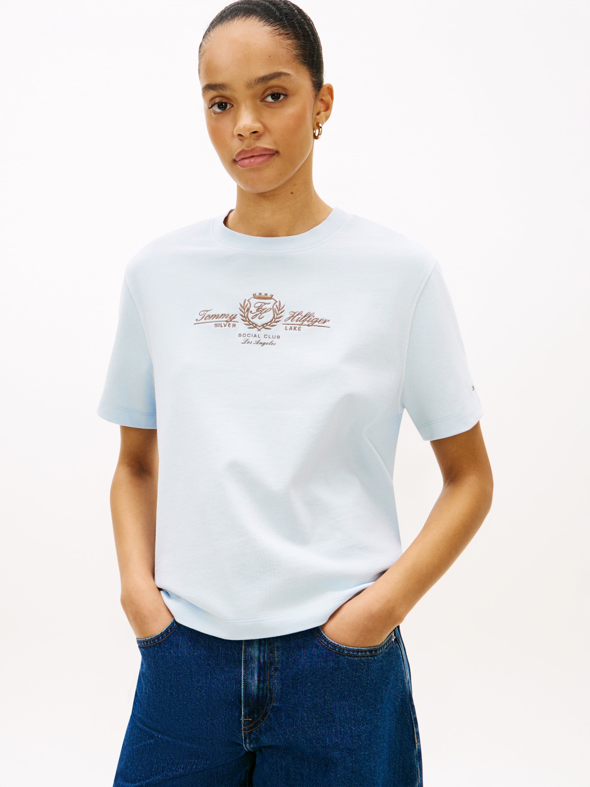 Crest Logo Embroidery Relaxed Tshirt - DKK 349 - Spar 30%