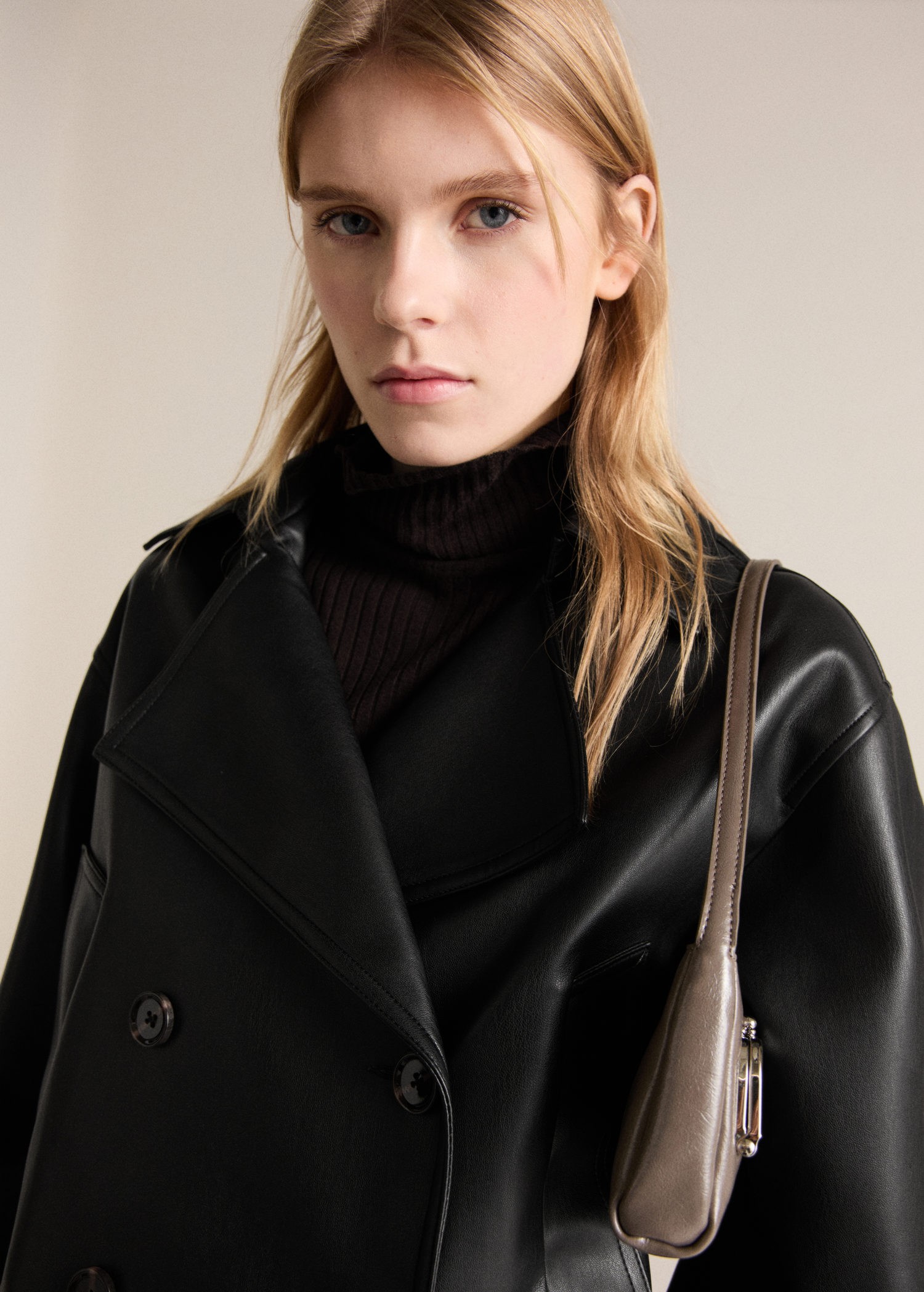 Leather Effect Crop Jacket