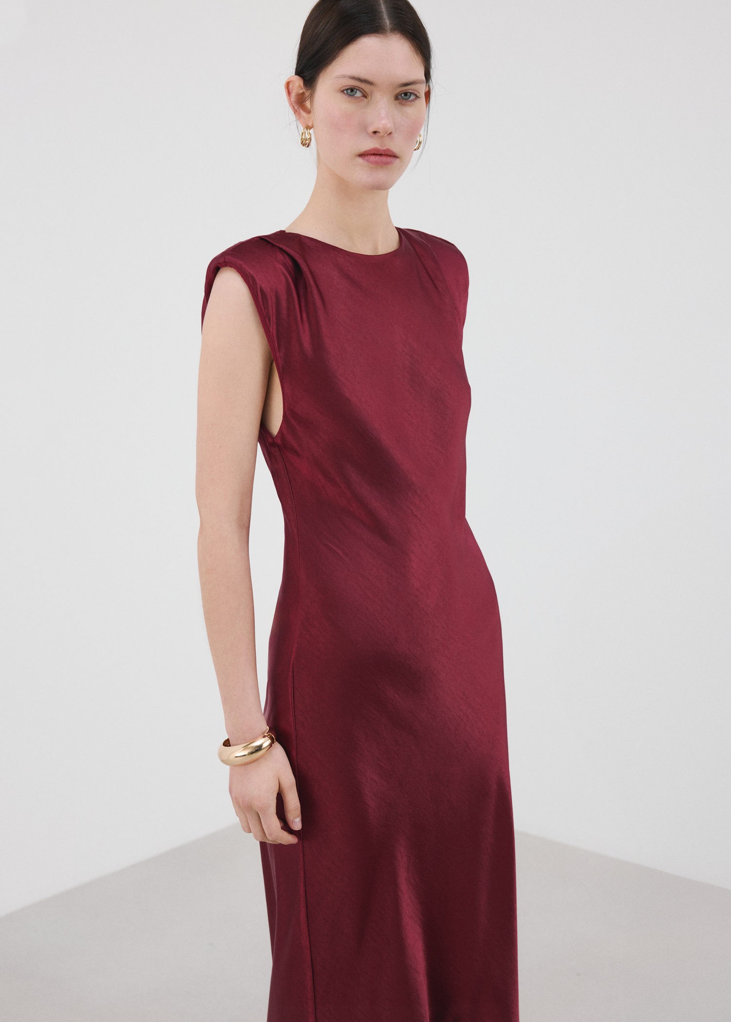 Fitted Satin Dress