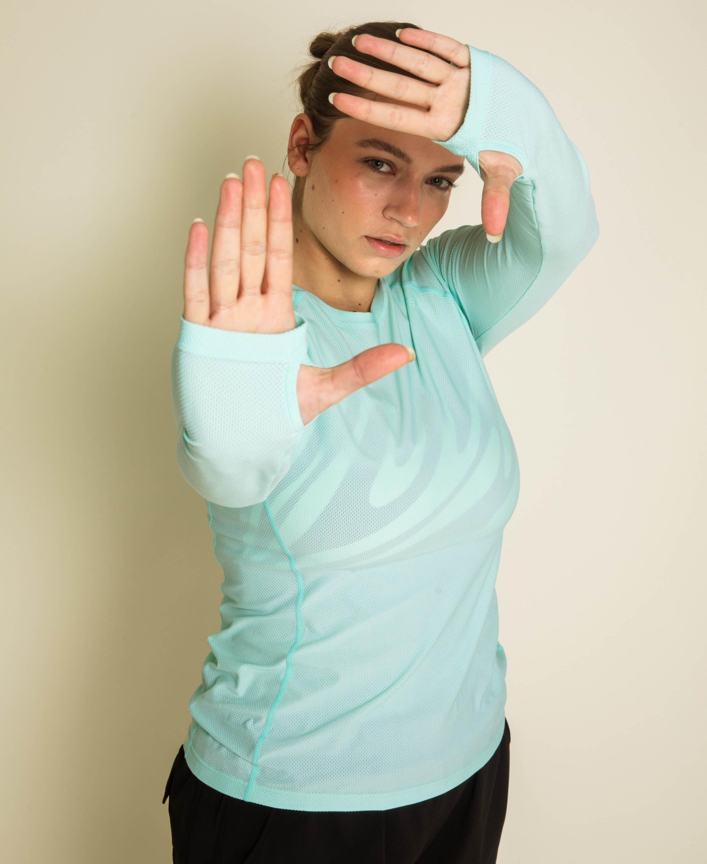 Motion Performance Langærmet tee Mint